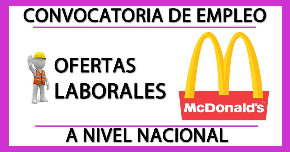 Convocatorias de Empleo en McDonald's