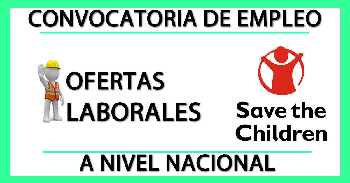 Convocatorias de Empleo en Save the Children