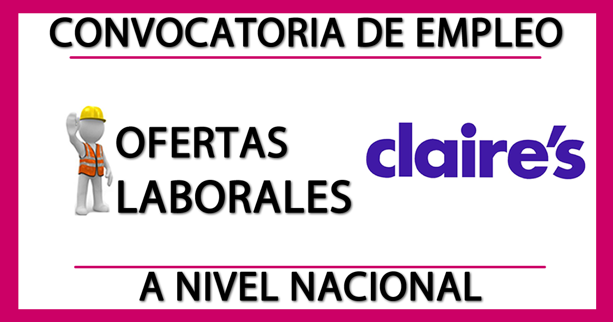 Ofertas de Trabajo en Claire's