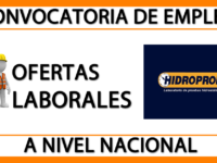 Ofertas Laborales en Hidroprob S.a.